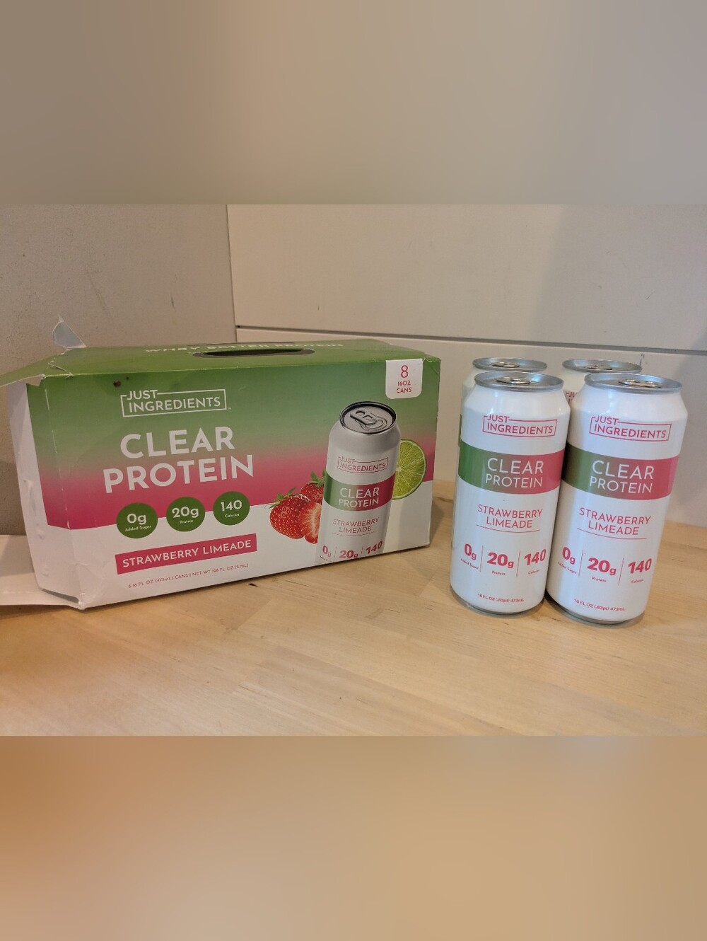 Just Ingredients Clear Protein Strawberry Limeade